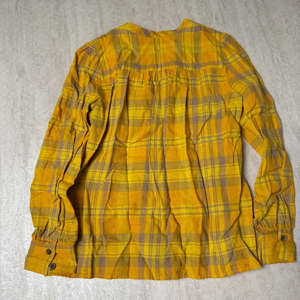 Madewell shirt Madewell Leysfield popover shirt flannel plaid mustard yellow - Picture 8 of 8